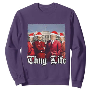 Christmas Trump Sweatshirt Thug Life Trump Vance RFK Elon TS02 Purple Print Your Wear