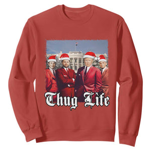 Christmas Trump Sweatshirt Thug Life Trump Vance RFK Elon TS02 Red Print Your Wear