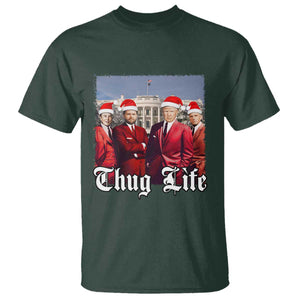 Christmas Trump T Shirt Thug Life Trump Vance RFK Elon TS02 Dark Forest Green Print Your Wear