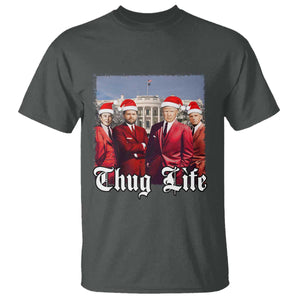 Christmas Trump T Shirt Thug Life Trump Vance RFK Elon TS02 Dark Heather Print Your Wear