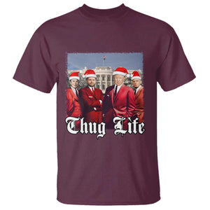 Christmas Trump T Shirt Thug Life Trump Vance RFK Elon TS02 Maroon Print Your Wear