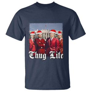 Christmas Trump T Shirt Thug Life Trump Vance RFK Elon TS02 Navy Print Your Wear