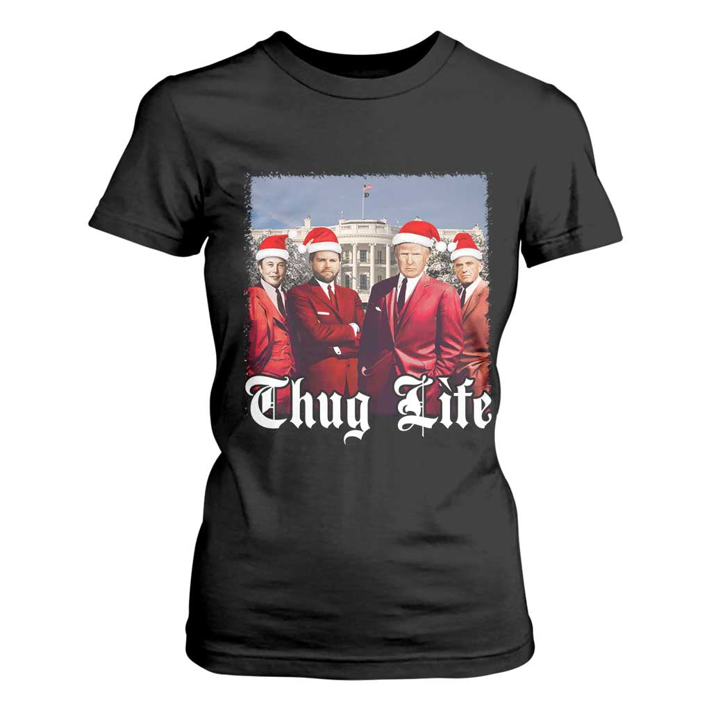 Christmas Trump T Shirt For Women Thug Life Trump Vance RFK Elon TS02 Black Print Your Wear