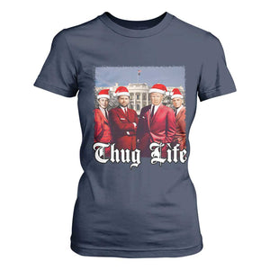 Christmas Trump T Shirt For Women Thug Life Trump Vance RFK Elon TS02 Navy Print Your Wear