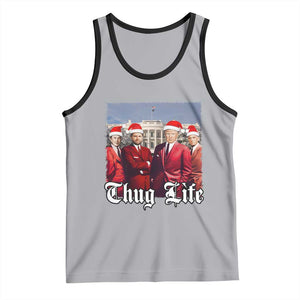 Christmas Trump Tank Top Thug Life Trump Vance RFK Elon TS02 Athletic Heather Black Print Your Wear