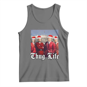 Christmas Trump Tank Top Thug Life Trump Vance RFK Elon TS02 Black Heather Print Your Wear