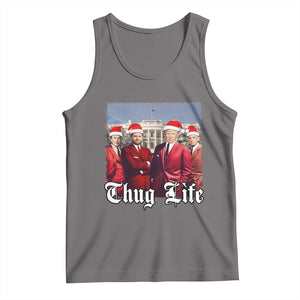 Christmas Trump Tank Top Thug Life Trump Vance RFK Elon TS02 Deep Heather Print Your Wear