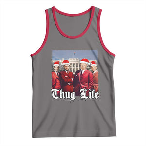 Christmas Trump Tank Top Thug Life Trump Vance RFK Elon TS02 Deep Heather Red Print Your Wear