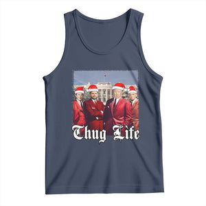 Christmas Trump Tank Top Thug Life Trump Vance RFK Elon TS02 Navy Print Your Wear