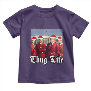 Christmas Trump Toddler T Shirt Thug Life Trump Vance RFK Elon TS02 Purple Print Your Wear