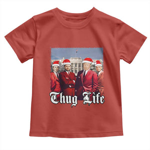 Christmas Trump Toddler T Shirt Thug Life Trump Vance RFK Elon TS02 Red Print Your Wear