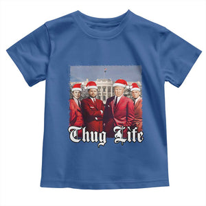 Christmas Trump Toddler T Shirt Thug Life Trump Vance RFK Elon TS02 Royal Blue Print Your Wear