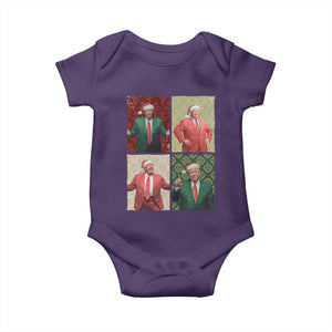 Christmas Trump Baby Onesie Daddy's Home For Xmas Retro Vintage TS02 Purple Print Your Wear