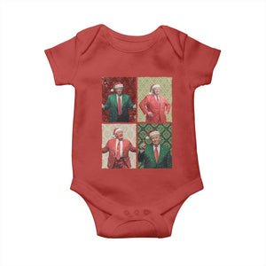 Christmas Trump Baby Onesie Daddy's Home For Xmas Retro Vintage TS02 Red Print Your Wear