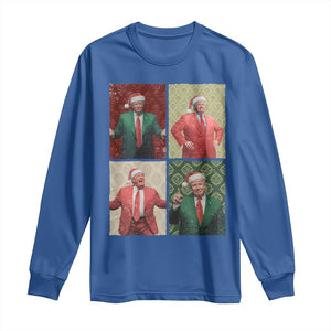 Christmas Trump Long Sleeve Shirt Daddy's Home For Xmas Retro Vintage TS02 Royal Blue Print Your Wear