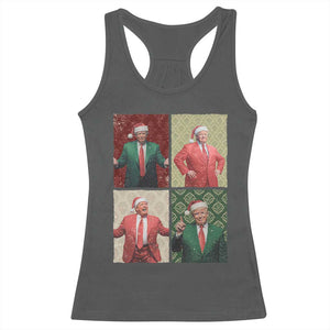 Christmas Trump Racerback Tank Top Daddy's Home For Xmas Retro Vintage TS02 Dark Heather Print Your Wear