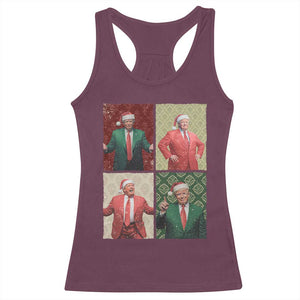 Christmas Trump Racerback Tank Top Daddy's Home For Xmas Retro Vintage TS02 Maroon Print Your Wear