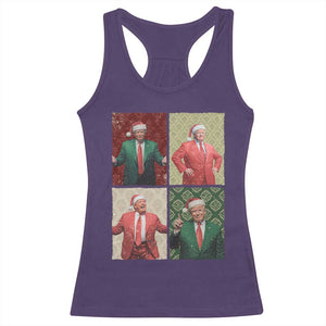 Christmas Trump Racerback Tank Top Daddy's Home For Xmas Retro Vintage TS02 Purple Print Your Wear