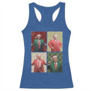 Christmas Trump Racerback Tank Top Daddy's Home For Xmas Retro Vintage TS02 Royal Blue Print Your Wear