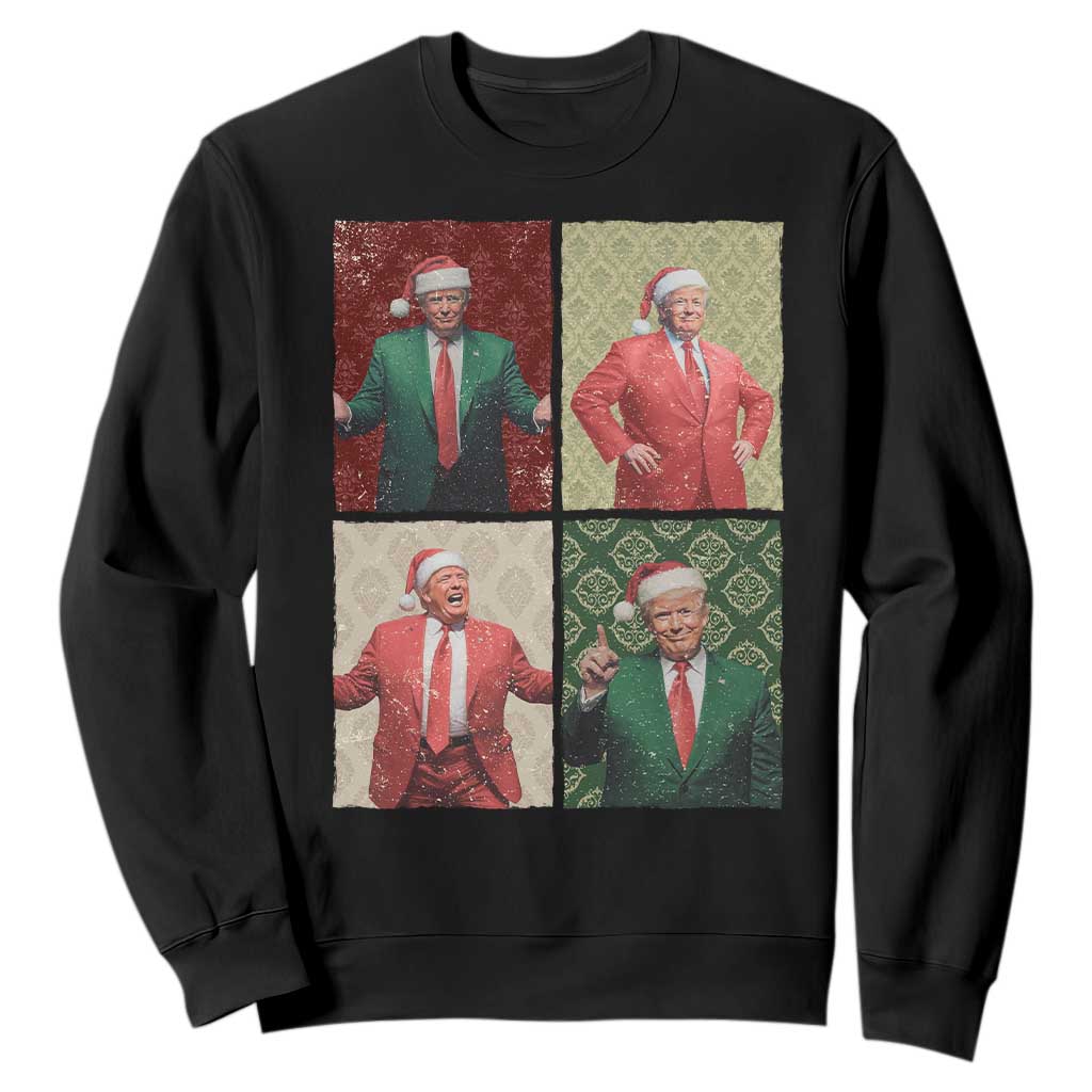 Christmas Trump Sweatshirt Daddy's Home For Xmas Retro Vintage TS02 Black Print Your Wear