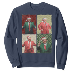 Christmas Trump Sweatshirt Daddy's Home For Xmas Retro Vintage TS02 Navy Print Your Wear