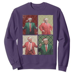 Christmas Trump Sweatshirt Daddy's Home For Xmas Retro Vintage TS02 Purple Print Your Wear