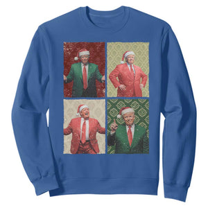 Christmas Trump Sweatshirt Daddy's Home For Xmas Retro Vintage TS02 Royal Blue Print Your Wear