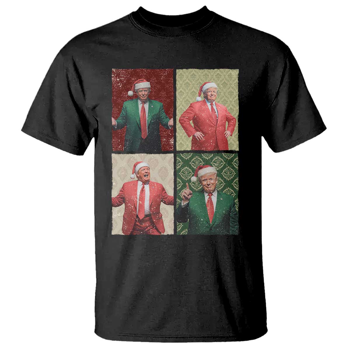 Christmas Trump T Shirt Daddy's Home For Xmas Retro Vintage TS02 Black Print Your Wear