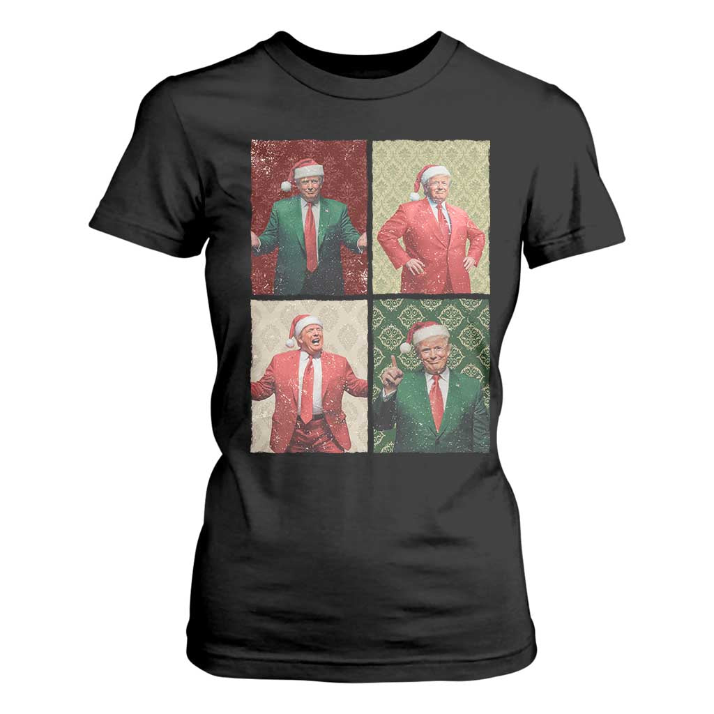 Christmas Trump T Shirt For Women Daddy's Home For Xmas Retro Vintage TS02 Black Print Your Wear