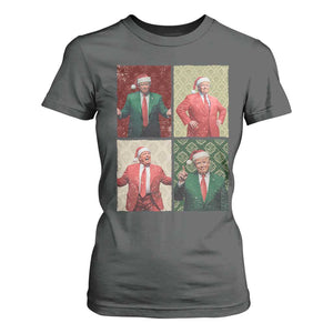 Christmas Trump T Shirt For Women Daddy's Home For Xmas Retro Vintage TS02 Dark Heather Print Your Wear