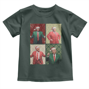 Christmas Trump Toddler T Shirt Daddy's Home For Xmas Retro Vintage TS02 Dark Forest Green Print Your Wear