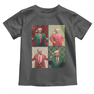 Christmas Trump Toddler T Shirt Daddy's Home For Xmas Retro Vintage TS02 Dark Heather Print Your Wear