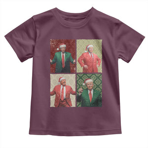 Christmas Trump Toddler T Shirt Daddy's Home For Xmas Retro Vintage TS02 Maroon Print Your Wear