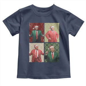 Christmas Trump Toddler T Shirt Daddy's Home For Xmas Retro Vintage TS02 Navy Print Your Wear