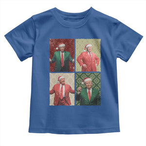 Christmas Trump Toddler T Shirt Daddy's Home For Xmas Retro Vintage TS02 Royal Blue Print Your Wear