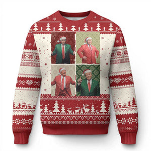 Xmas Trump Ugly Christmas Sweater Daddy's Home For Xmas Retro Vintage TS02 Red Print Your Wear