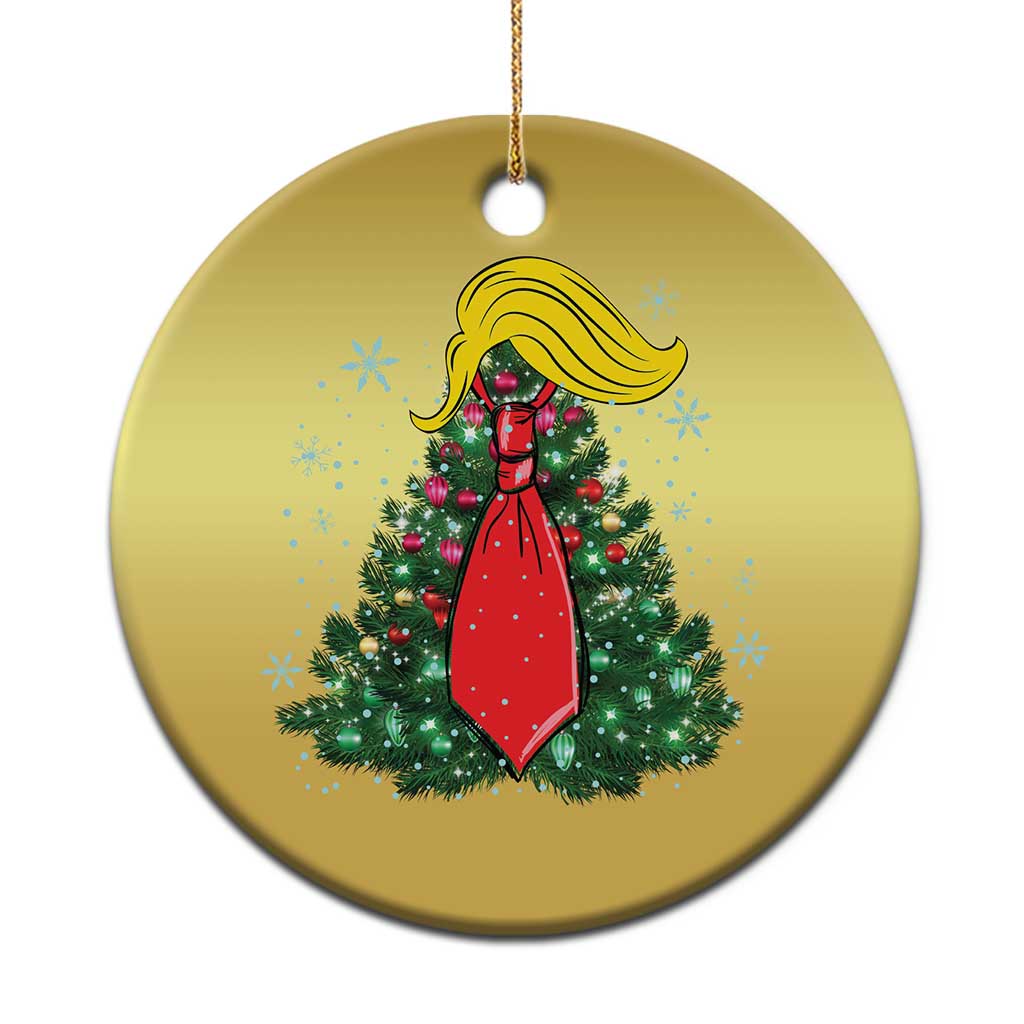 Xmas Trump Christmas Ornament Funny X-mas Tree Blonde Hair Red Cravat TS02 Print Your Wear