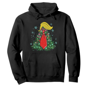 Christmas Trump Hoodie Funny Xmas Tree Blonde Hair Red Cravat TS02 Black Print Your Wear