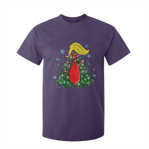 Christmas Trump T Shirt For Kid Funny Xmas Tree Blonde Hair Red Cravat TS02 Purple Print Your Wear