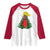 Christmas Trump Raglan Shirt Funny Xmas Tree Blonde Hair Red Cravat TS02 White Red Print Your Wear