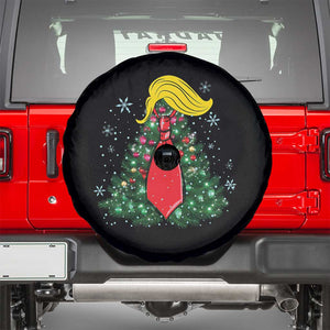 Christmas Trump Spare Tire Cover Funny Xmas Tree Blonde Hair Red Cravat TS02 Black Print Your Wear