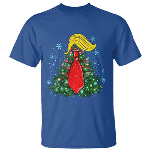 Christmas Trump T Shirt Funny Xmas Tree Blonde Hair Red Cravat TS02 Royal Blue Print Your Wear