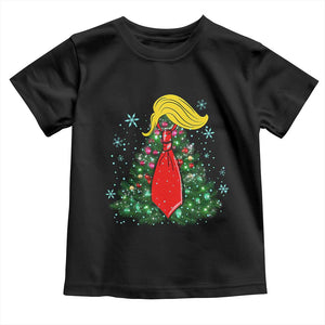 Christmas Trump Toddler T Shirt Funny Xmas Tree Blonde Hair Red Cravat TS02 Black Print Your Wear