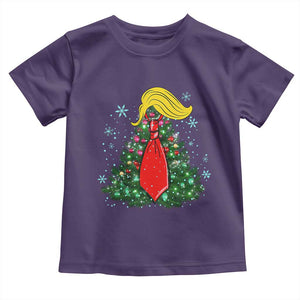 Christmas Trump Toddler T Shirt Funny Xmas Tree Blonde Hair Red Cravat TS02 Purple Print Your Wear