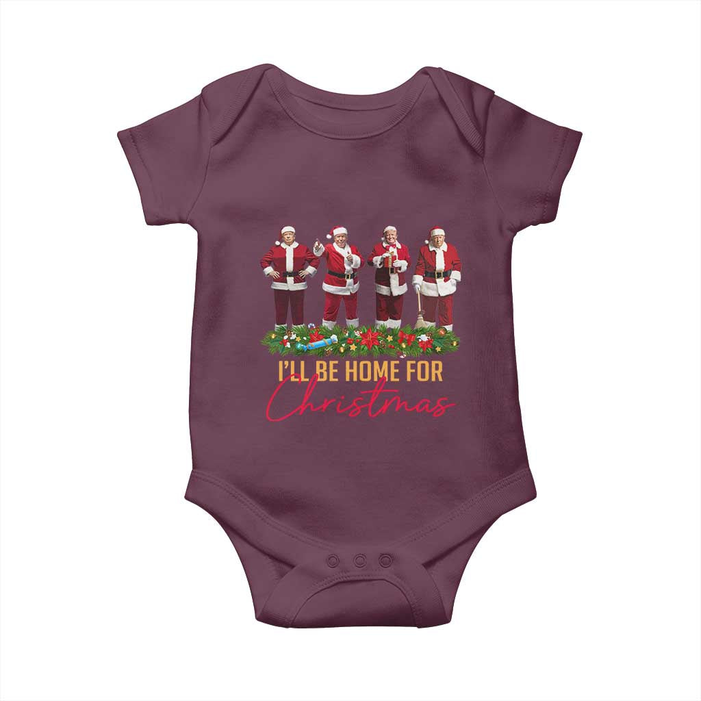 Christmas Trump Dance Baby Onesie Cosplay Santa President Dancing TS02 Maroon Print Your Wear