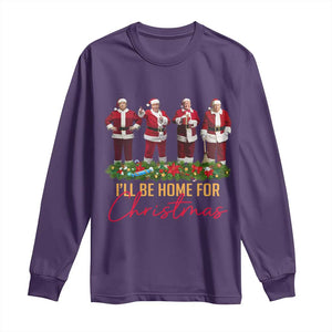 Christmas Trump Dance Long Sleeve Shirt Cosplay Santa President Dancing TS02 Purple Print Your Wear