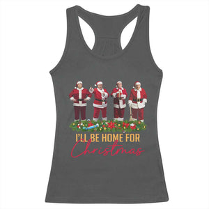 Christmas Trump Dance Racerback Tank Top Cosplay Santa President Dancing TS02 Dark Heather Print Your Wear