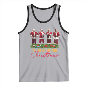 Christmas Trump Dance Tank Top Cosplay Santa President Dancing TS02 Athletic Heather Black Print Your Wear