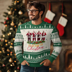 Xmas Trump Dance Ugly Christmas Sweater Cosplay Santa President Dancing TS02 Green Print Your Wear