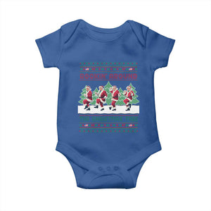 Christmas Trump Dance Baby Onesie Rocking Around The Christmas Tree US President Dancing TS02 Royal Blue Print Your Wear